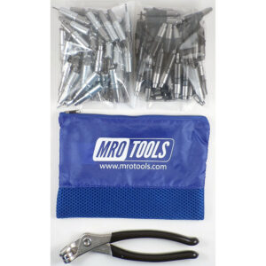 MRO Tools KHD4S100-6 50 5/32'' y 50 3/32'' Juego de Sujetadores Cleco 0-1/2'' Heavy Duty, Con Bolsa de Transporte