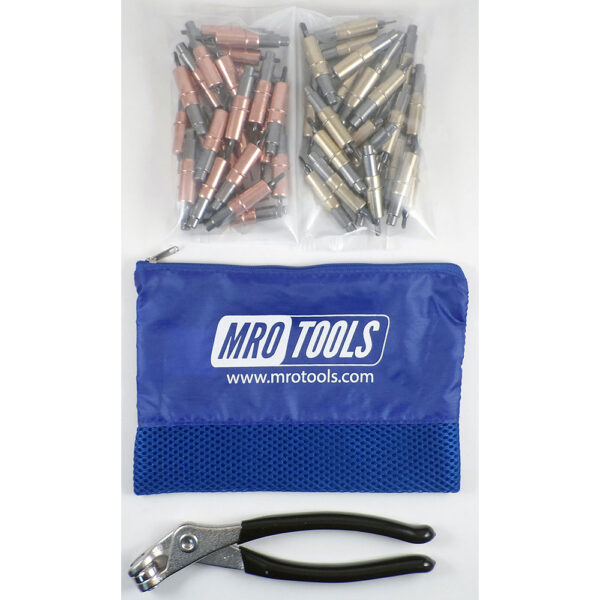 MRO Tools KHD4S50-1 25 1/8'' y 25 3/16'' Juego de Sujetadores Cleco 0-1/2'' Heavy Duty, Con Bolsa de Transporte