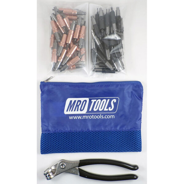 MRO Tools KHD4S50-2 25 1/8'' y 25 5/32'' Juego de Sujetadores Cleco 0-1/2'' Heavy Duty, Con Bolsa de Transporte