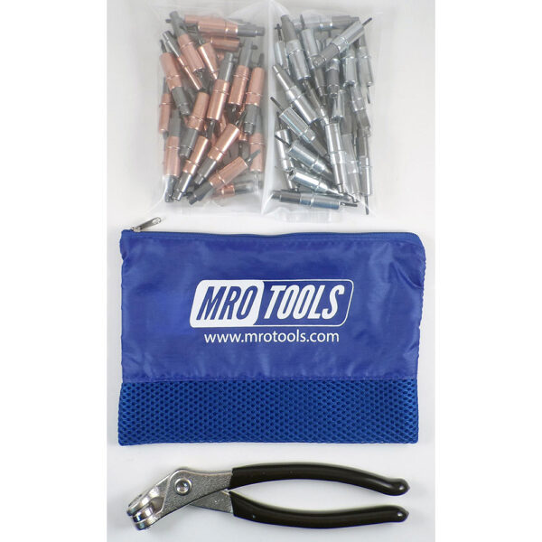 MRO Tools KHD4S50-3 25 1/8'' y 25 3/32'' Juego de Sujetadores Cleco 0-1/2'' Heavy Duty, Con Bolsa de Transporte