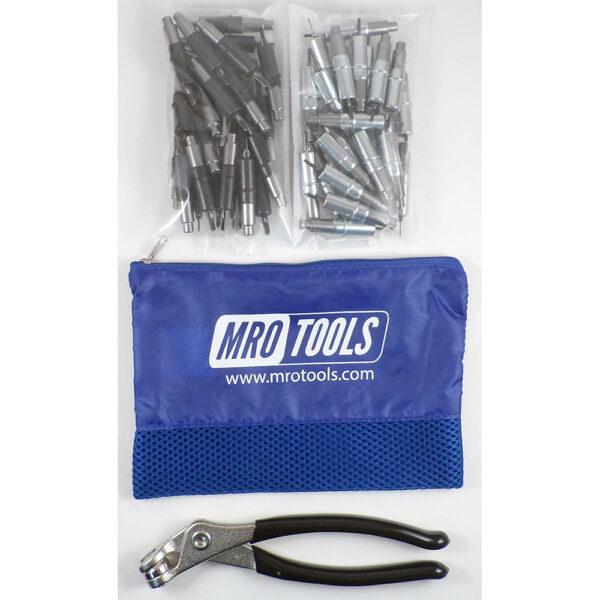 MRO Tools KHD4S50-6 25 5/32'' y 25 3/32'' Juego de Sujetadores Cleco 0-1/2'' Heavy Duty, Con Bolsa de Transporte