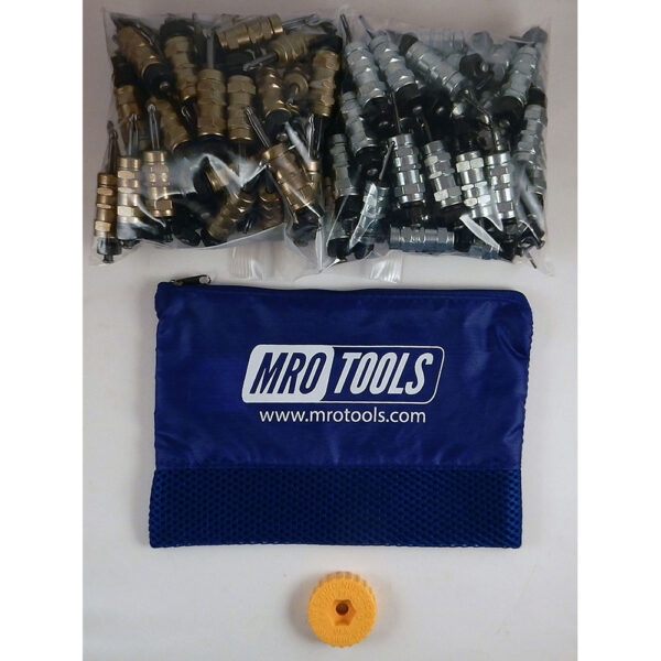 MRO Tools KHN4S100-5 50 3/16'' & 50 3/32'' Juego de Sujetadores Cleco 0-1/2'' con Tuerca Hexagonal, Con Herramienta HBHT y Bolsa de Transporte