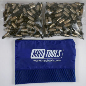 MRO Tools KK2S400-3/16 Sujetadores Cleco Operadas con Pinzas 0-1/4'' Extra Corto Juego de 400 Piezas, Con Bolsa de Transporte