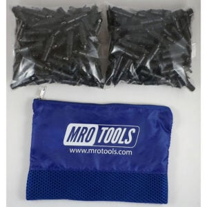 MRO Tools KK2S300-5/32 Sujetadores Cleco Operadas con Pinzas 0-1/4'' Extra Corto Juego de 300 Piezas, Con Bolsa de Transporte