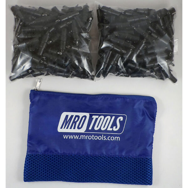 MRO Tools KK2S250-5/32 Sujetadores Cleco Operadas con Pinzas 0-1/4'' Extra Corto Juego de 250 Piezas, Con Bolsa de Transporte