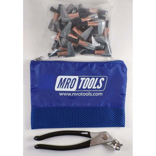 MRO Tools KSG2S25P Cleco Abrazaderas de Agarre Lateral 1/2'' x 1'' Juego de 25 Piezas, Con Pinzas Cleco y Bolsa de Transporte