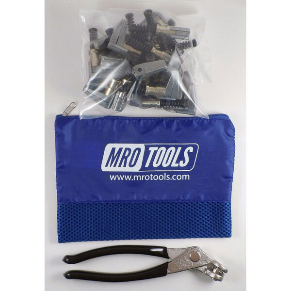 MRO Tools KSG4S25P Cleco Abrazaderas de Agarre Lateral 3/4'' x 1'' Juego de 25 Piezas, Con Pinzas Cleco y Bolsa de Transporte