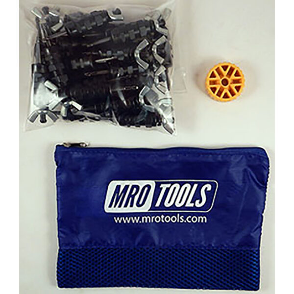 MRO Tools KWN1S25-5/32 Sujetadores Cleco con Tuerca de Mariposa 0-1/2'' Estándar Juego de 25 Piezas, Con Herramienta HBHT y Bolsa de Transporte