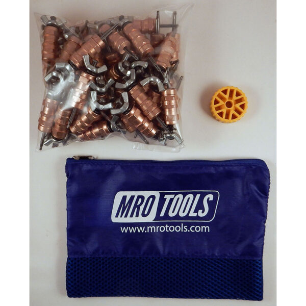 MRO Tools KWN1S50-1/8 Sujetadores Cleco con Tuerca de Mariposa 0-1/2'' Estándar Juego de 50 Piezas, Con Herramienta HBHT y Bolsa de Transporte
