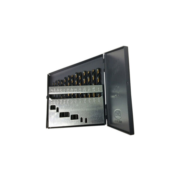 HSJOHD13F Conjunto de Brocas Jobber 13PC, 1/16 - 1/4 (Incrementos de 1/64) HSS Negro y Dorado