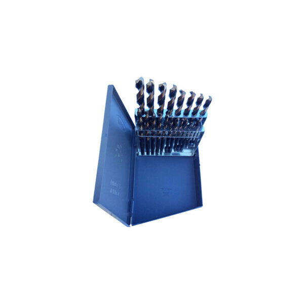 HSJOHD21F Conjunto de Brocas Jobber 21PC, 1/16 - 3/8 (Incrementos de 1/64) HSS Negro y Dorado