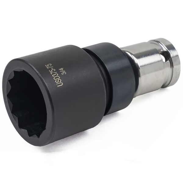 Omega Technologies USD375-75 3/4'' Dado Giratorio de Bajo Perfil de 12 Puntas, Impulsión Cuadrado de 3/8''