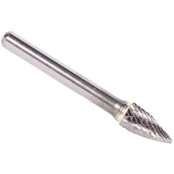 Omega Technologies SG6 Bur de Carburo S?lido de Corte Doble, ?rbol (Extremo en Punta), 5/8'' x 1''