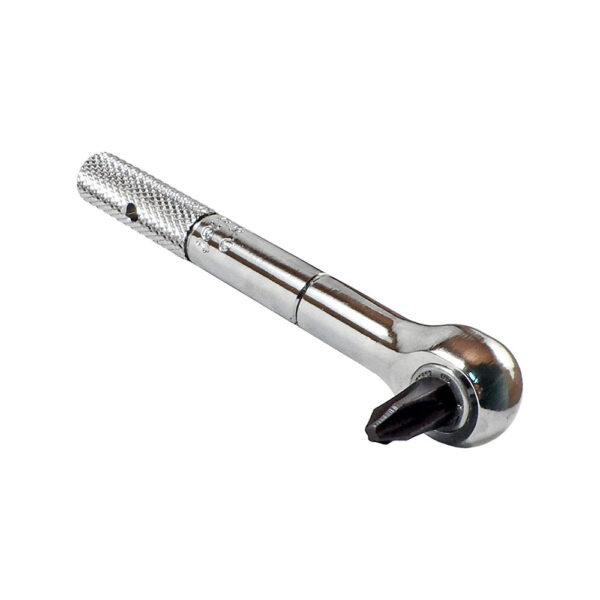 Omega Technologies RR40S-P2 Roller Ratchet de Manija Corta Reversible, #2 Punta Phillips