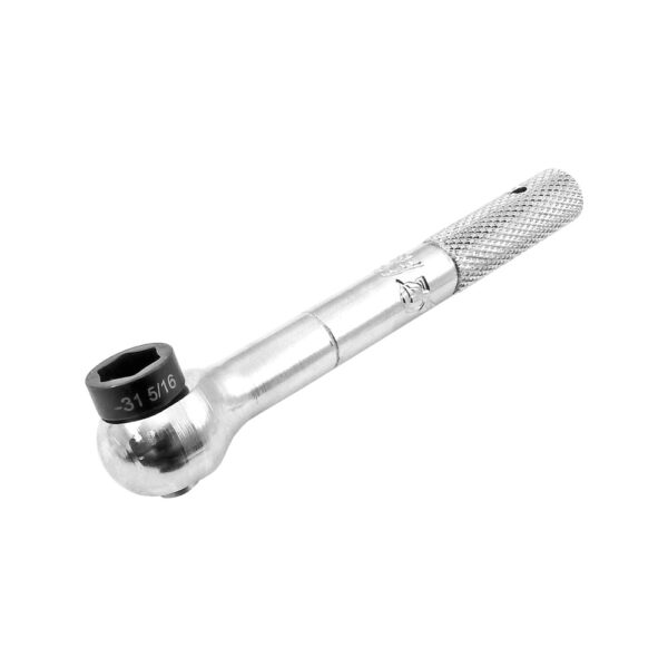 Omega Technologies RR40A28S-SP Roller Ratchet Corto de Dado Integral con Embrague Singular, 9/32'' Dado Hexagonal