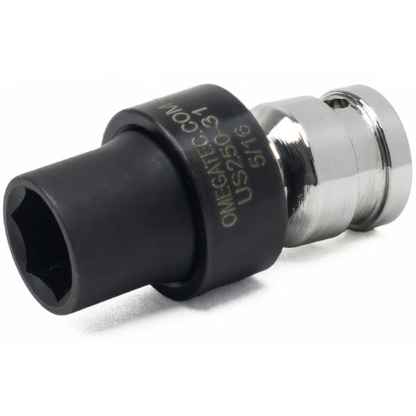 Omega Technologies US250-31 5/16'' Dado Giratorio de Bajo Perfil de 6 Puntas, Impulsión Cuadrado de 1/4''