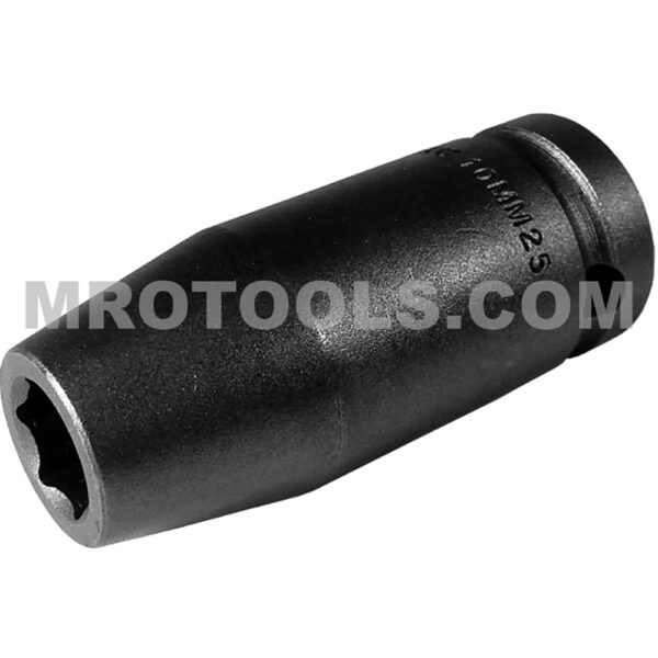 10MM25 Apex 10mm Dado de Impacto Largo Métrico de 6 Puntos, Impulsión Cuadrado de 1/2''