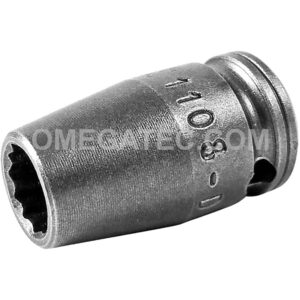 1108-D Apex 1/4'' Dado de Impacto Estándar de 12 Puntos, Impulsión Cuadrado de 1/4''