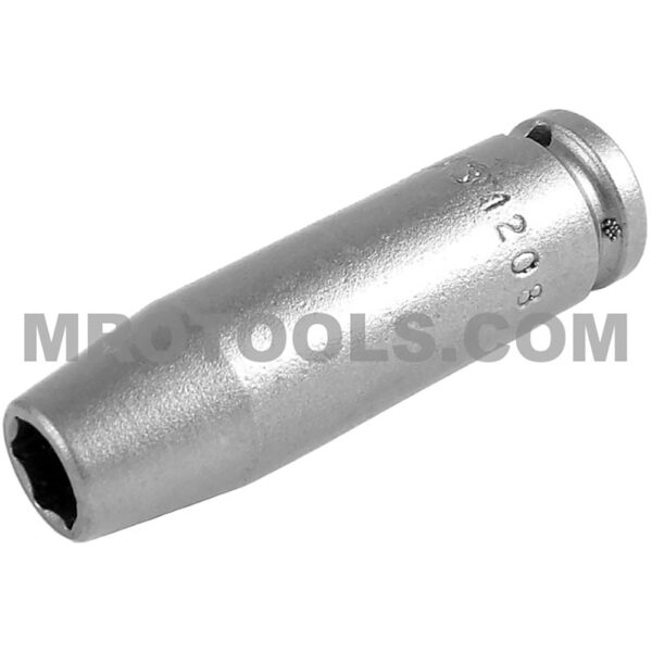 1208 Apex 1/4'' Dado de Impacto Largo de 6 Puntos, Impulsión Cuadrado de 1/4''