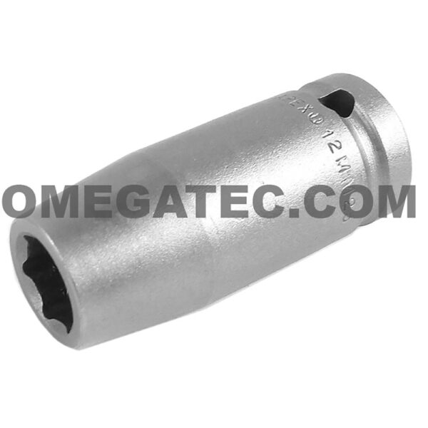 12MM25 Apex 12mm Dado de Impacto Largo Métrico de 6 Puntos, Impulsión Cuadrado de 1/2''