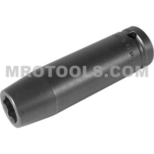 12MM35 Apex 12mm Dado de Impacto Extra Largo Métrico de 6 Puntos, Impulsión Cuadrado de 1/2''