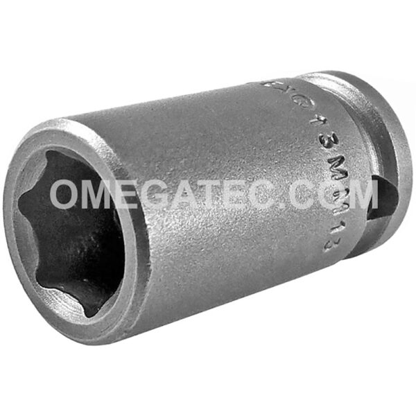 13MM13 Apex 13mm Dado de Impacto Estándar Métrico de 6 Puntos, Impulsión Cuadrado de 3/8''
