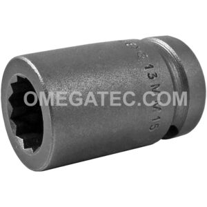 13MM15-D Apex 13mm Dado de Impacto Estándar Métrico de 12 Puntos, Impulsión Cuadrado de 1/2''