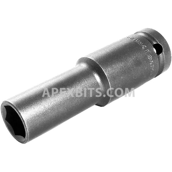 13MM55 Apex 13mm Dado de Impacto Extra Largo Métrico de 6 Puntos con Pared Delgada, Impulsión Cuadrado de 1/2''