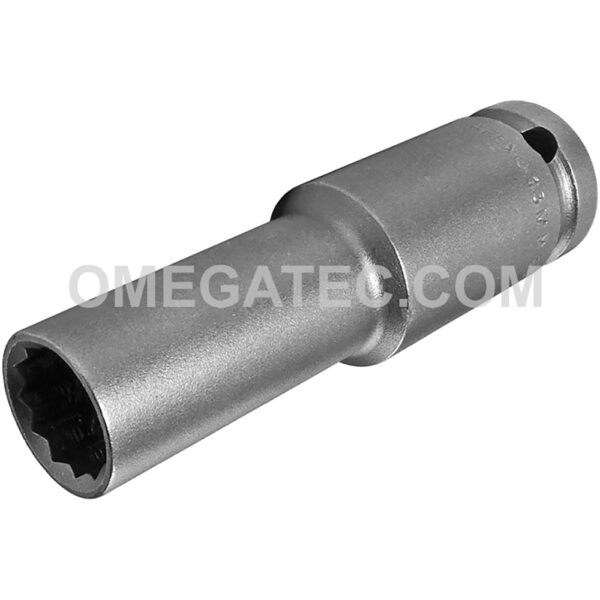 13MM55-D Apex 13mm Dado de Impacto Extra Largo Métrico de 12 Puntos con Pared Delgada, Impulsión Cuadrado de 1/2''
