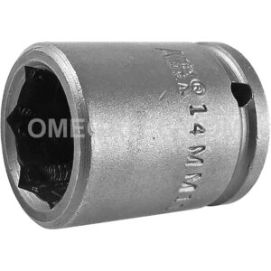 14MM11 Apex 14mm Dado de Impacto Estándar Métrico de 6 Puntos, Impulsión Cuadrado de 1/4''