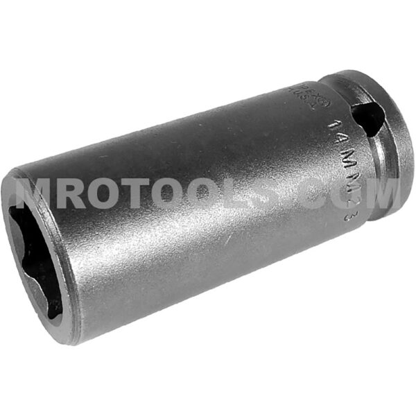 14MM23 Apex 14mm Dado de Impacto Largo Métrico de 6 Puntos, Impulsión Cuadrado de 3/8''