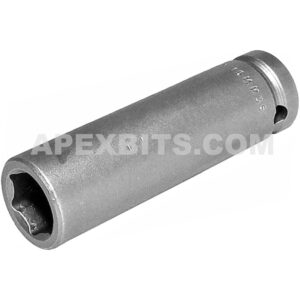 15MM35 Apex 15mm Dado de Impacto Extra Largo Métrico de 6 Puntos, Impulsión Cuadrado de 1/2''