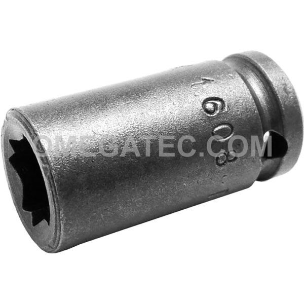 1608-D Apex 1/4'' Dado de Impacto Estándar de 8 Puntos, Para Tuercas de Cuadrado Doble, Impulsión Cuadrado de 1/4''