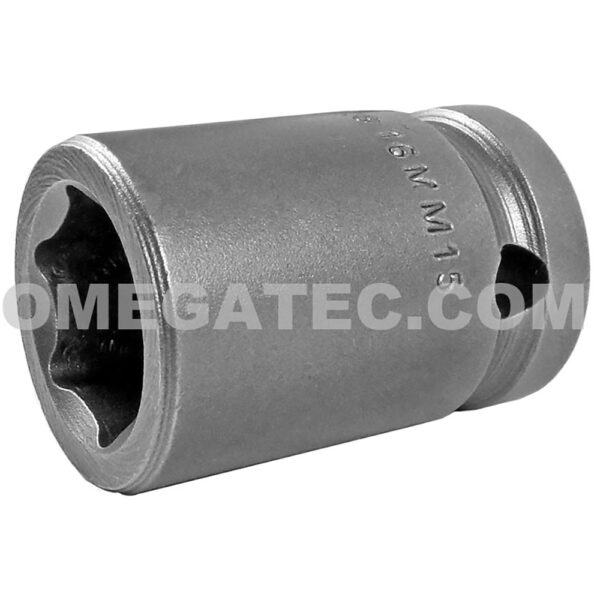 16MM15 Apex 16mm Dado de Impacto Estándar Métrico de 6 Puntos, Impulsión Cuadrado de 1/2''