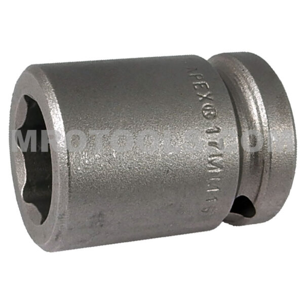 17MM15 Apex 17mm Dado de Impacto Estándar Métrico de 6 Puntos, Impulsión Cuadrado de 1/2''