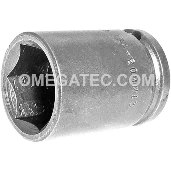 20MM13 Apex 22mm Dado de Impacto Estándar Métrico de 6 Puntos, Impulsión Cuadrado de 3/8''
