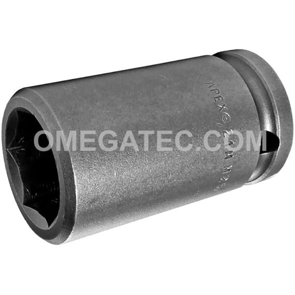 21MM25 Apex 21mm Dado de Impacto Largo Métrico de 6 Puntos, Impulsión Cuadrado de 1/2''