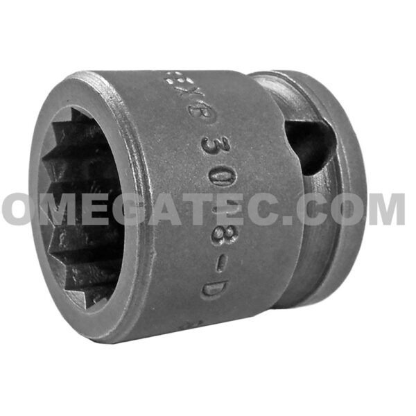 3018-D Apex 9/16'' Dado de Impacto Corto de 12 Puntos, Impulsión Cuadrado de 3/8''