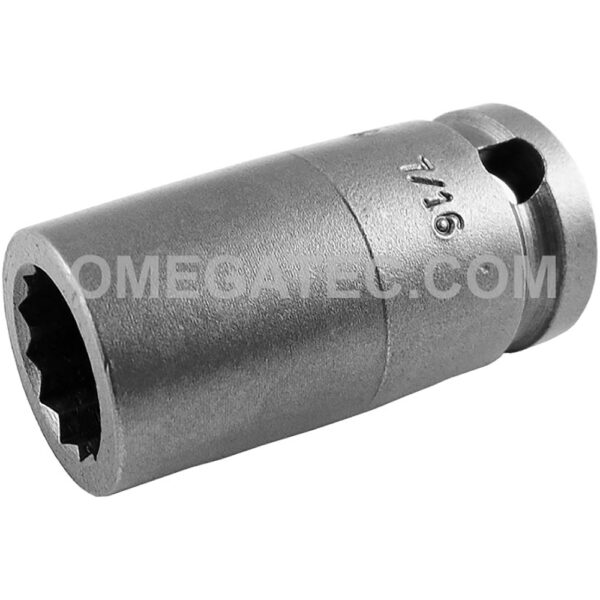 3114-D Apex 7/16'' Dado de Impacto Estándar de 12 Puntos, Impulsión Cuadrado de 3/8''