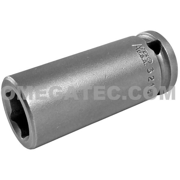 3216 Apex 1/2'' Dado de Impacto Largo de 6 Puntos, Impulsión Cuadrado de 3/8''