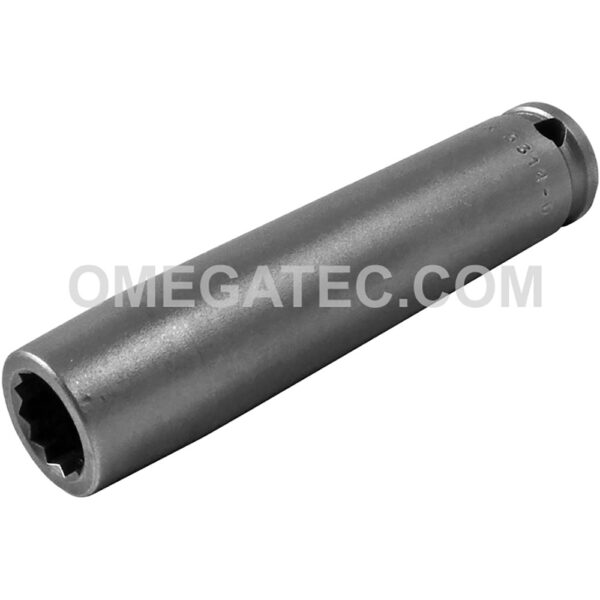3314-D Apex 7/16'' Dado de Impacto Extra Largo de 12 Puntos, Impulsión Cuadrado de 3/8''