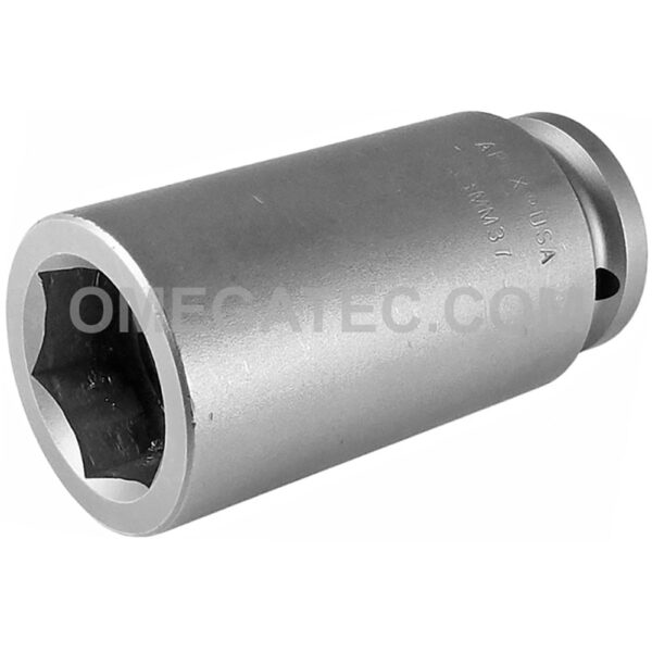 33MM37 Apex 33mm Dado de Impacto Extra Largo Métrico de 6 Puntos, Impulsión Cuadrado de 3/4''