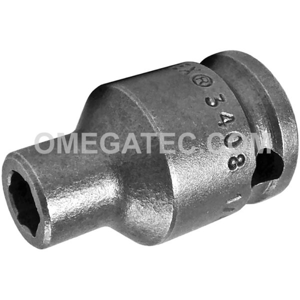 3408 Apex 1/4'' Dado de Impacto Estándar de 6 Puntos con Pared Delgada, Impulsión Cuadrado de 3/8''