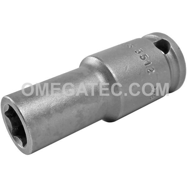 3512 Apex 3/8'' Dado de Impacto Largo de 6 Puntos con Pared Delgada, Impulsión Cuadrado de 3/8''