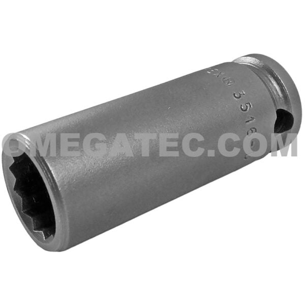 3516-D Apex 1/2'' Dado de Impacto Largo de 12 Puntos con Pared Delgada, Impulsión Cuadrado de 3/8''