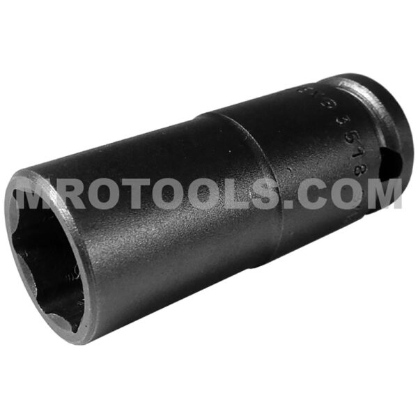 3518 Apex 9/16'' Dado de Impacto Largo de 6 Puntos con Pared Delgada, Impulsión Cuadrado de 3/8''