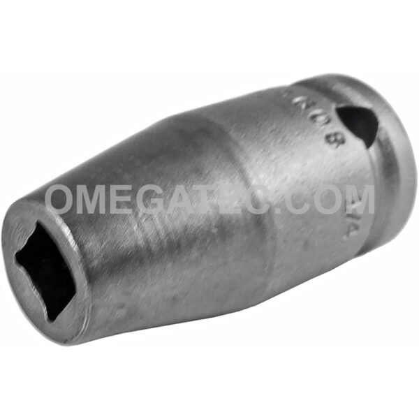3608 Apex 1/4'' Dado de Impacto Estándar de 4 Puntos, Para Tuercas de Cuadrado Singular, Impulsión Cuadrado de 3/8''