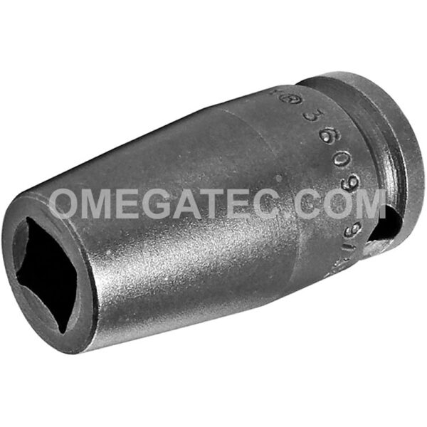 3609 Apex 9/32'' Dado de Impacto Estándar de 4 Puntos, Para Tuercas de Cuadrado Singular, Impulsión Cuadrado de 3/8''