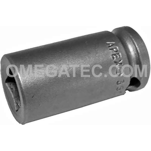 3612 Apex 3/8'' Dado de Impacto Estándar de 4 Puntos, Para Tuercas de Cuadrado Singular, Impulsión Cuadrado de 3/8''