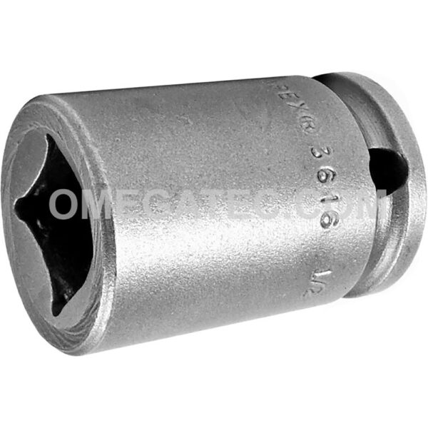 3616 Apex 1/2'' Dado de Impacto Estándar de 4 Puntos, Para Tuercas de Cuadrado Singular, Impulsión Cuadrado de 3/8''